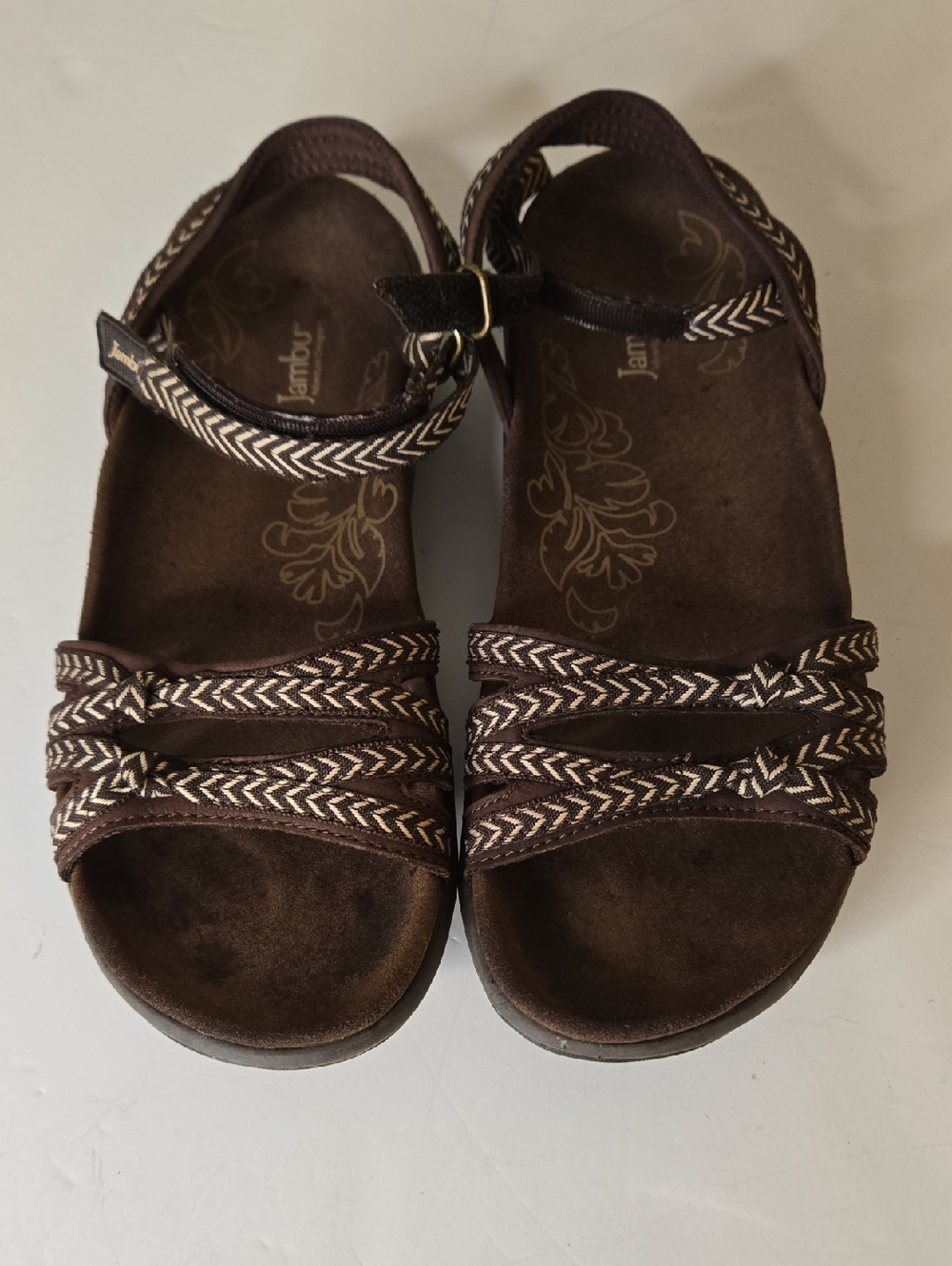 Jambu Women's Brown Strappy Comfort Sandals